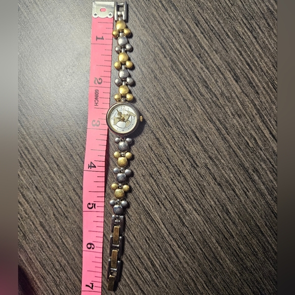 Disney Mickey Mouse Two-Tone Gold & Silver Women's Watch, New Battery - Picture 8 of 8